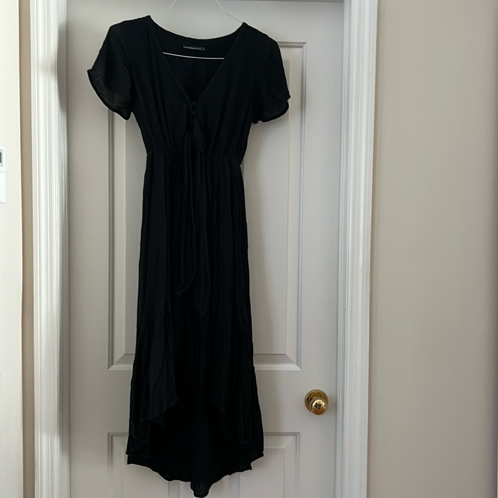 Abercrombie high low black dress